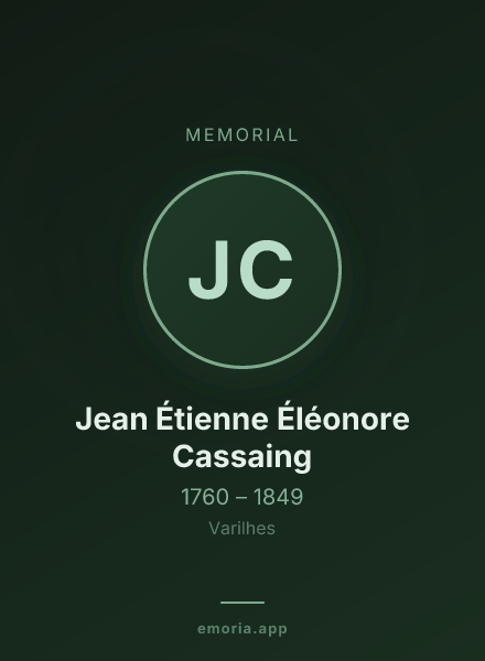 Memorial portrait of Jean Étienne Éléonore Cassaing