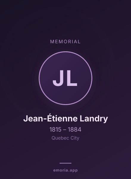Memorial portrait of Jean-Étienne Landry