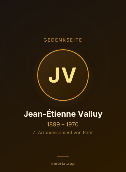 Gedenkportrait von Jean-Étienne Valluy