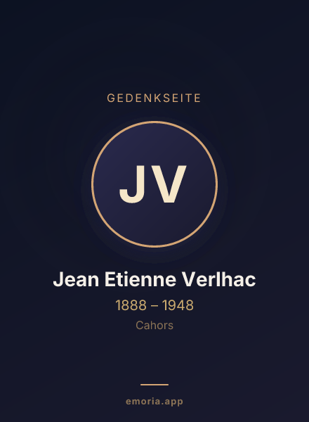 Gedenkportrait von Jean Etienne Verlhac