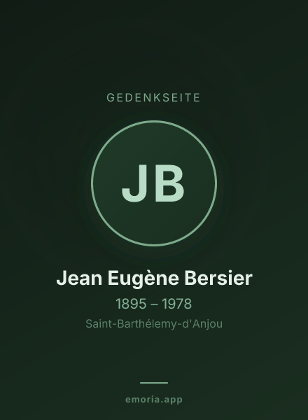 Gedenkportrait von Jean Eugène Bersier