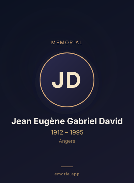 Memorial portrait of Jean Eugène Gabriel David