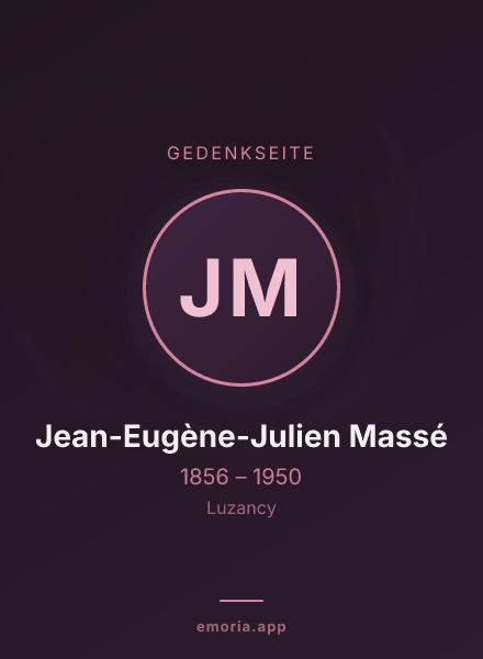 Gedenkportrait von Jean-Eugène-Julien Massé