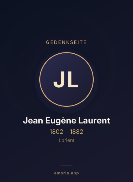Gedenkportrait von Jean Eugène Laurent