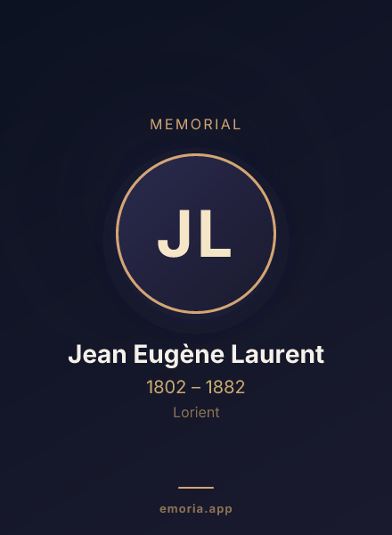 Memorial portrait of Jean Eugène Laurent