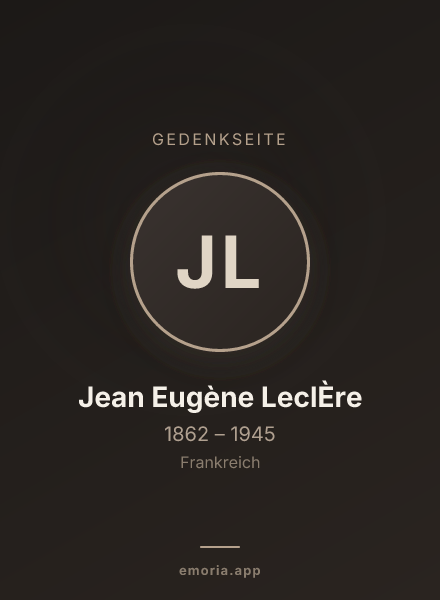 Gedenkportrait von Jean Eugène LeclÈre