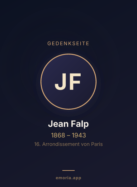 Gedenkportrait von Jean Falp