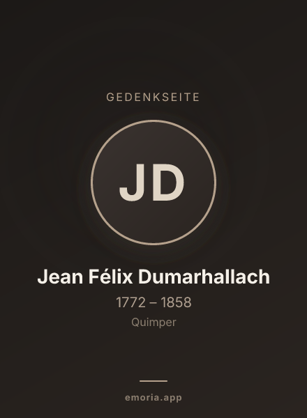 Gedenkportrait von Jean Félix Dumarhallach