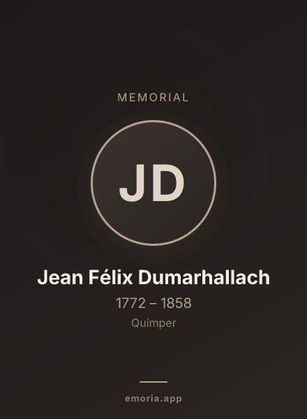 Memorial portrait of Jean Félix Dumarhallach