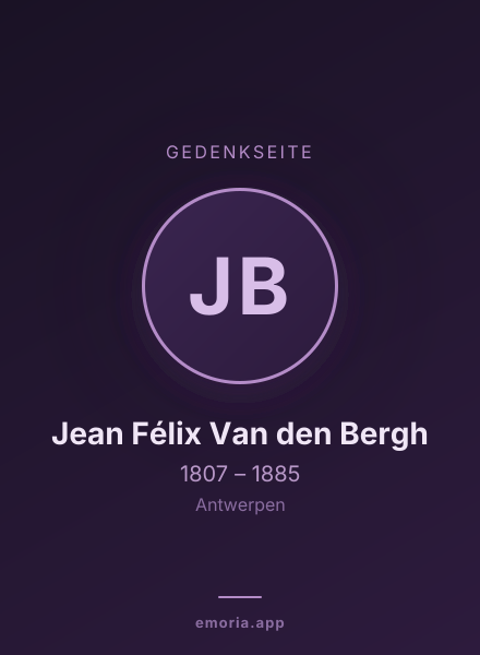 Gedenkportrait von Jean Félix Van den Bergh