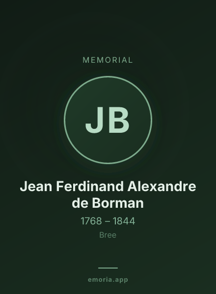 Memorial portrait of Jean Ferdinand Alexandre de Borman