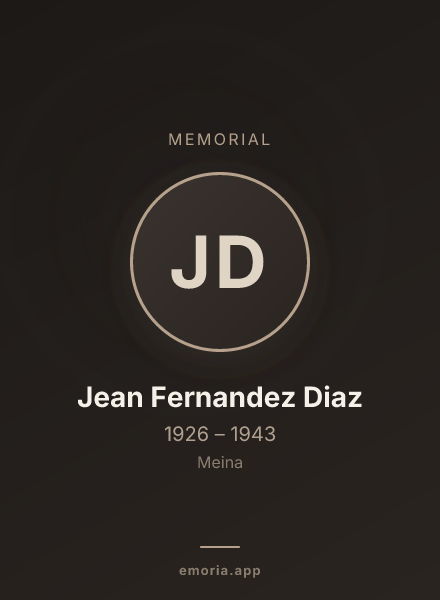 Memorial portrait of Jean Fernandez Diaz