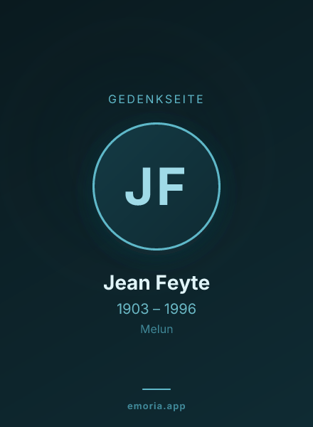 Gedenkportrait von Jean Feyte