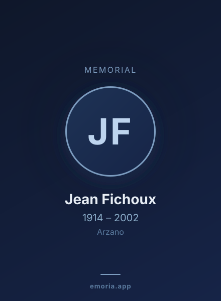 Memorial portrait of Jean Fichoux