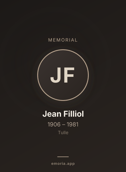 Memorial portrait of Jean Filliol