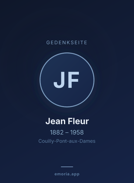 Gedenkportrait von Jean Fleur