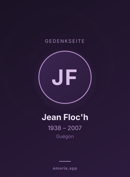 Gedenkportrait von Jean Floc'h