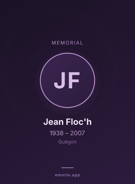 Memorial portrait of Jean Floc'h