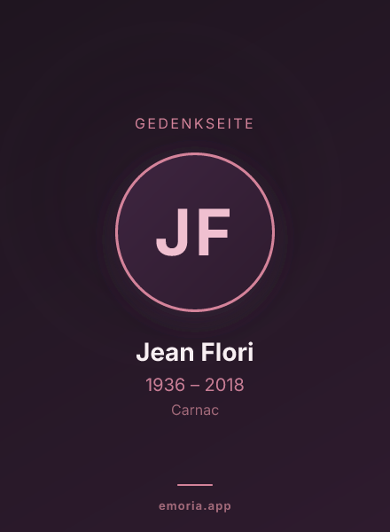 Gedenkportrait von Jean Flori