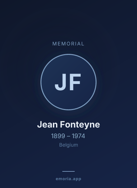 Memorial portrait of Jean Fonteyne