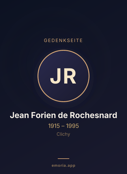 Gedenkportrait von Jean Forien de Rochesnard