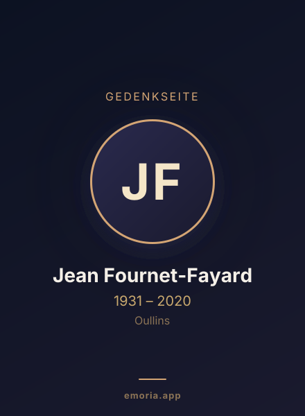 Gedenkportrait von Jean Fournet-Fayard