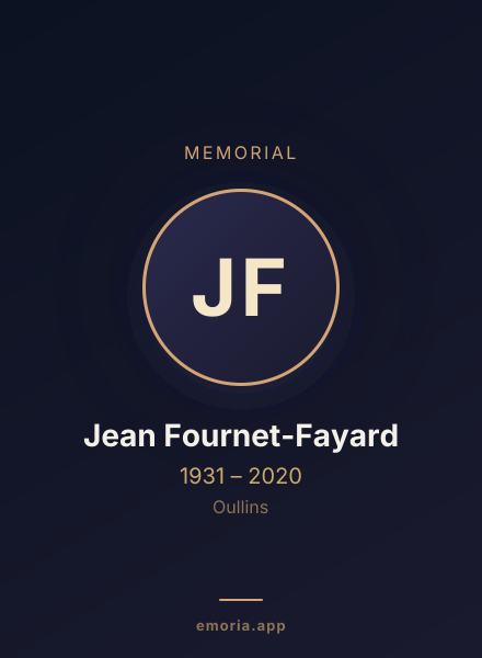 Memorial portrait of Jean Fournet-Fayard