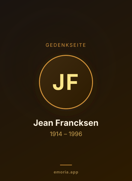 Gedenkportrait von Jean Francksen