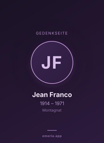 Gedenkportrait von Jean Franco