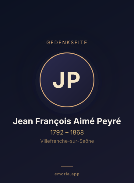 Gedenkportrait von Jean François Aimé Peyré