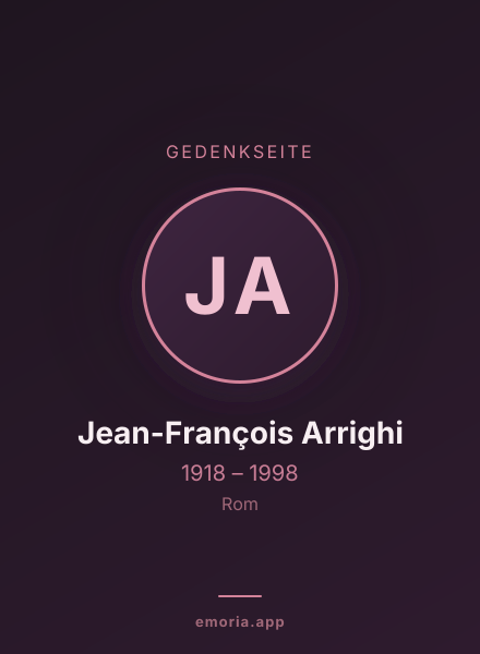 Gedenkportrait von Jean-François Arrighi