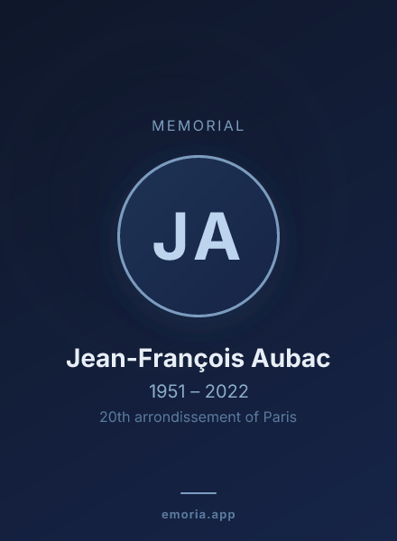 Memorial portrait of Jean-François Aubac