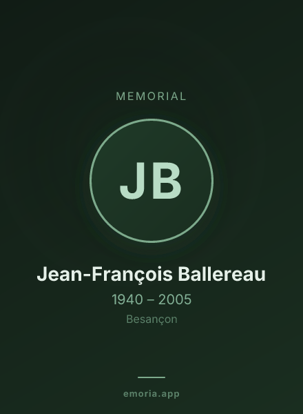 Memorial portrait of Jean-François Ballereau