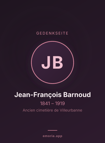 Gedenkportrait von Jean-François Barnoud