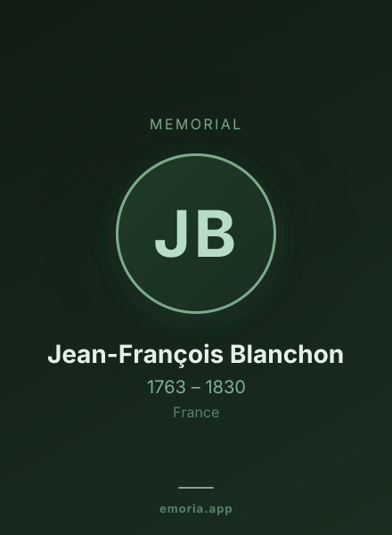 Memorial portrait of Jean-François Blanchon