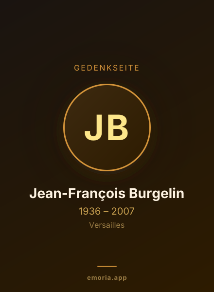 Gedenkportrait von Jean-François Burgelin