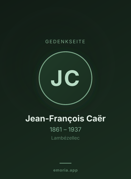 Gedenkportrait von Jean-François Caër