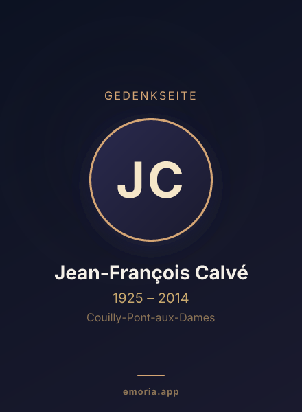 Gedenkportrait von Jean-François Calvé