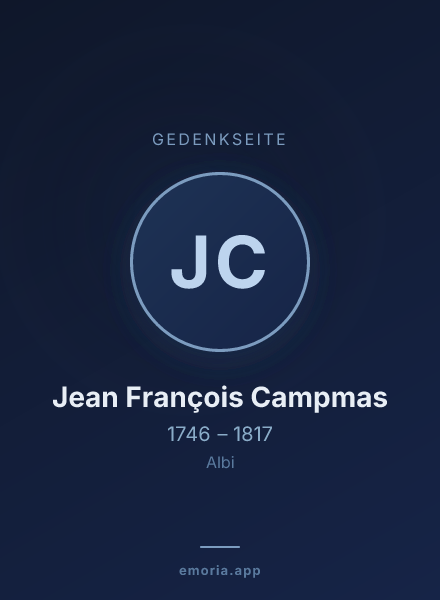 Gedenkportrait von Jean François Campmas
