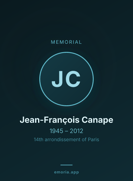 Memorial portrait of Jean-François Canape