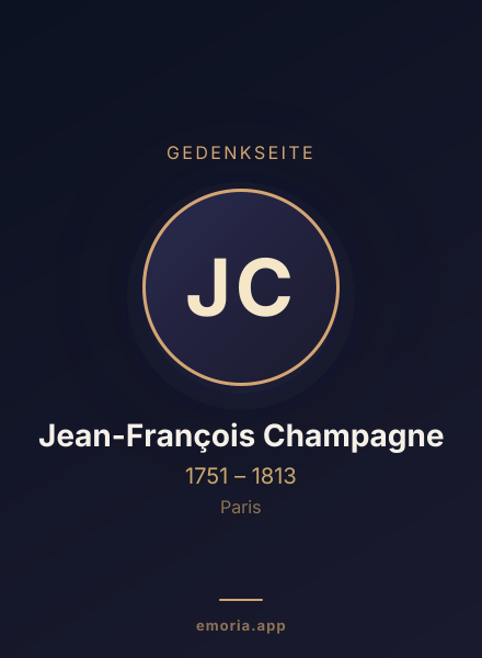 Gedenkportrait von Jean-François Champagne