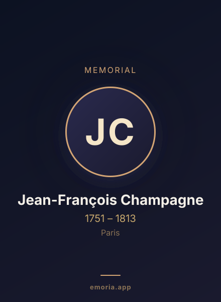 Memorial portrait of Jean-François Champagne