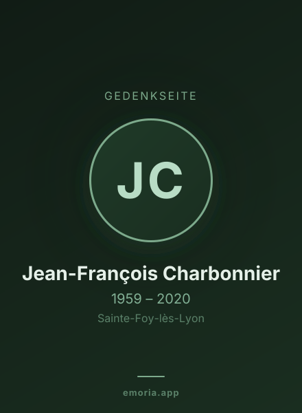 Gedenkportrait von Jean-François Charbonnier