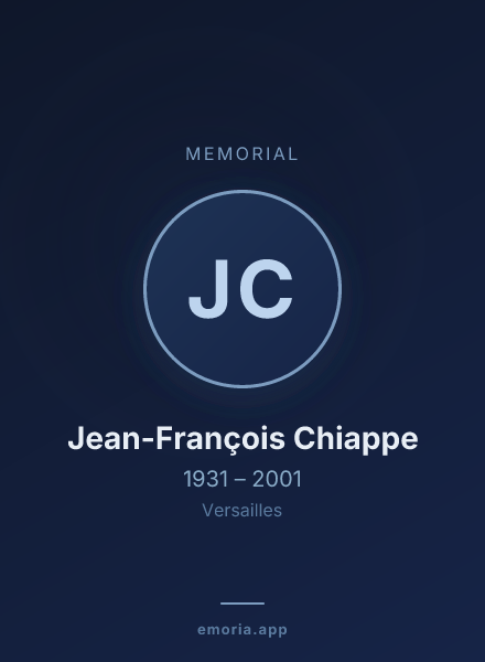 Memorial portrait of Jean-François Chiappe