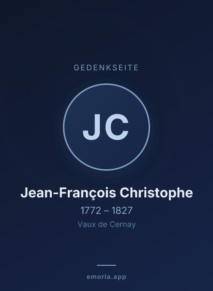 Gedenkportrait von Jean-François Christophe