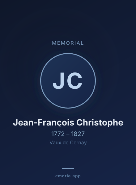 Memorial portrait of Jean-François Christophe