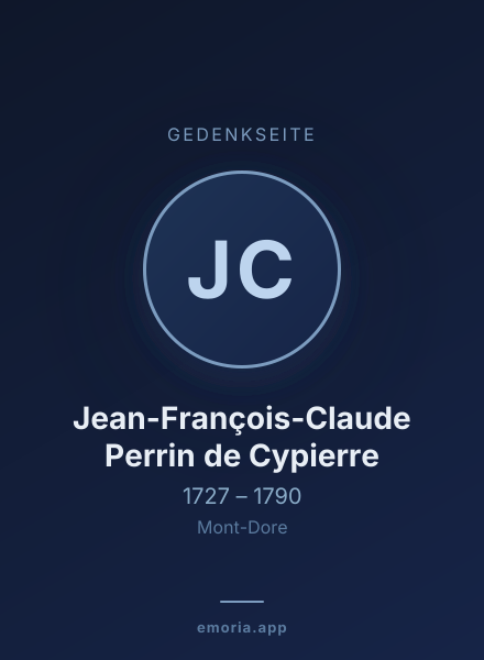 Gedenkportrait von Jean-François-Claude Perrin de Cypierre