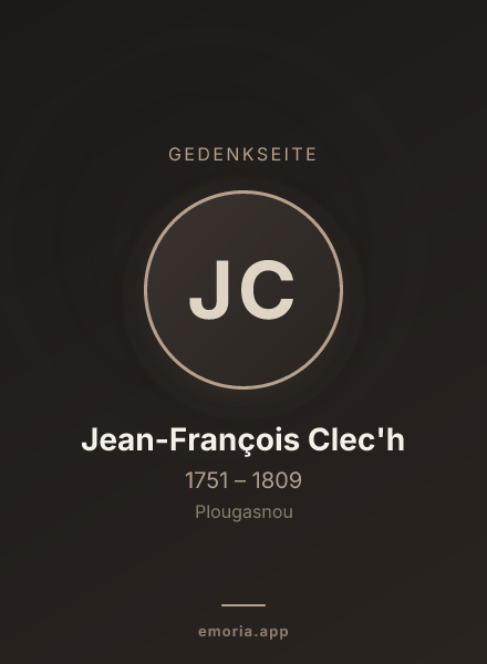 Gedenkportrait von Jean-François Clec'h