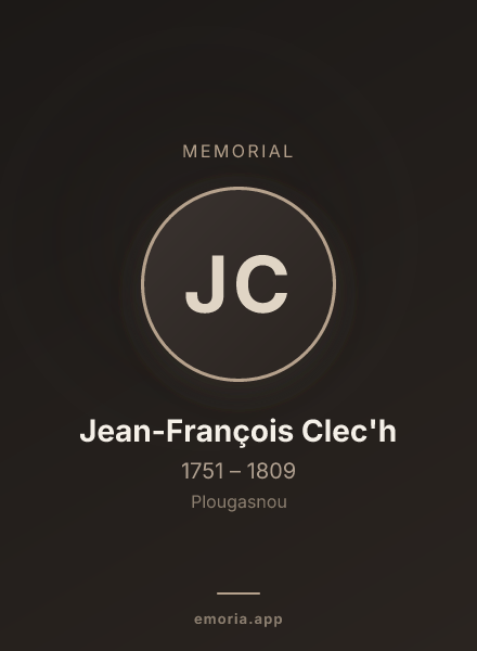 Memorial portrait of Jean-François Clec'h