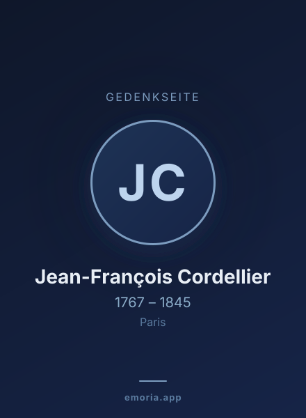 Gedenkportrait von Jean-François Cordellier